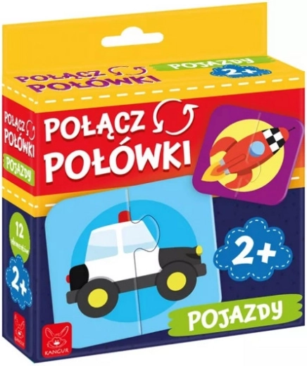 Spoj půlky – vozidla (dětské puzzle)