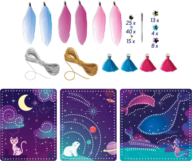 Lovely Box vyšívaná přání – kreativní sada na vyšívané pohlednice