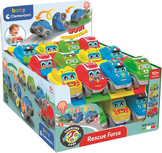 Převrácené záchranářské autíčko BABY CLEMENTONI