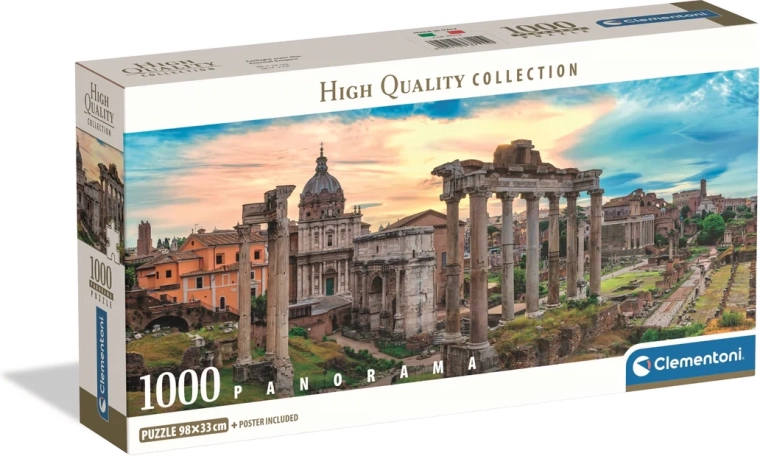 Clementoni panoramatické puzzle Soumrak nad věčným městem 1000 dílků