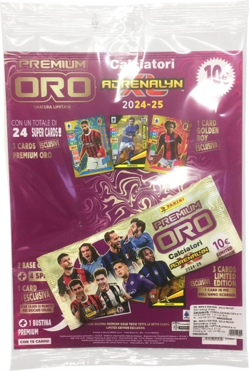 Panini Adrenalyn XL Serie A 2024/2025 prémiový booster Premium Gold - 1 kus