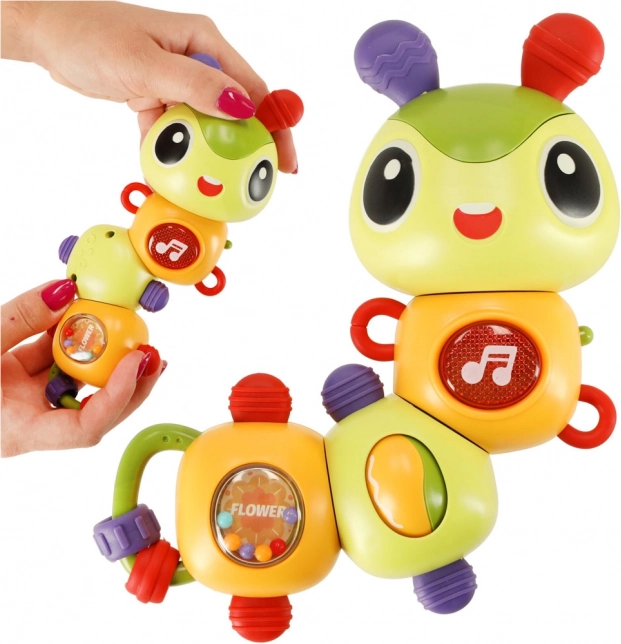 Elektronická hudební housenka se světly