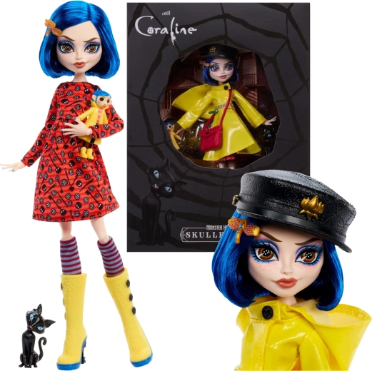 Sběratelská panenka Monster High Skullector CORALINE Jones 27 cm s doplňky