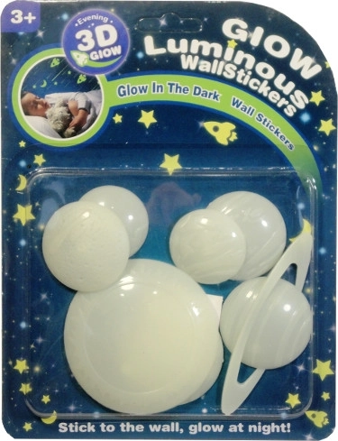 Svítící nástěnné samolepky planety do dětského pokoje