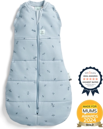 ErgoPouch zavinovačka a spací pytel 2v1 Cocoon dragonflies 2,5 tog (0–3 měsíce, 3–6 kg)