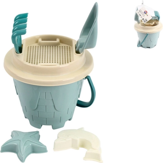 Sada na písek s kyblíkem modrá 18 × 26 cm