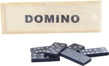 Dřevěné domino v krabičce