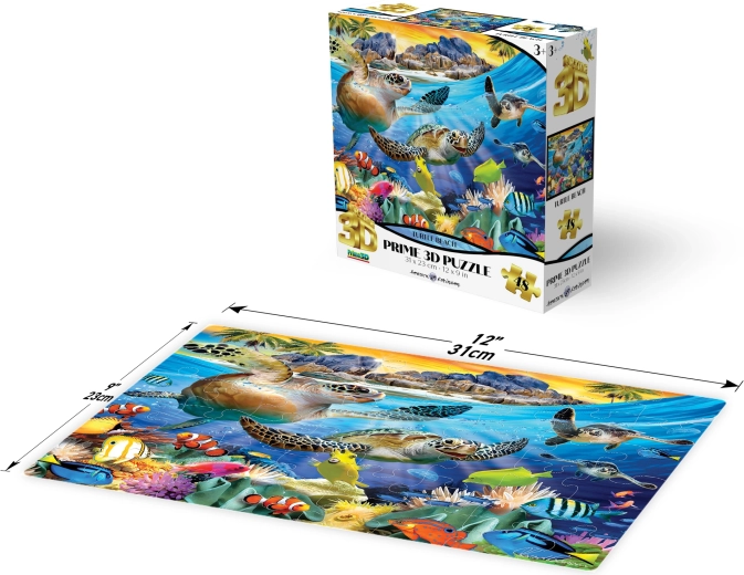3D puzzle Želví pláž 48 dílků