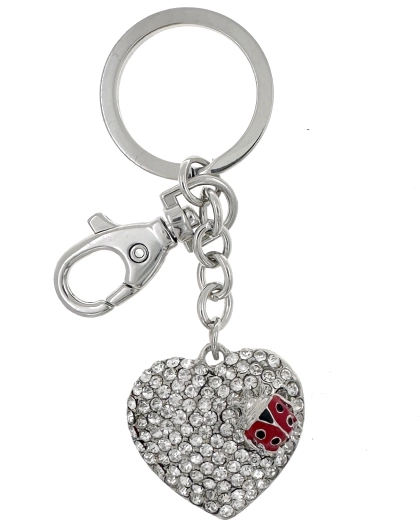 Přívěsek na klíče srdce PINK