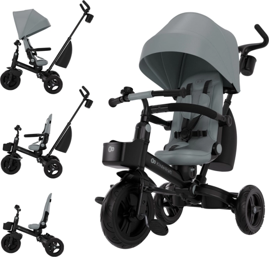 Kinderkraft aveo 2 plus multifunkční tříkolka grey