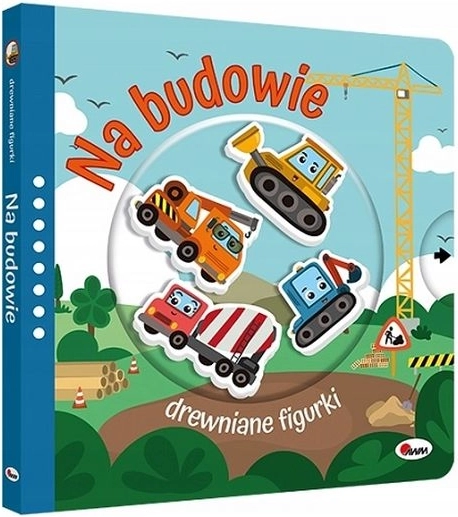 Dřevěné figurky na stavbě – interaktivní knížka s vozidly