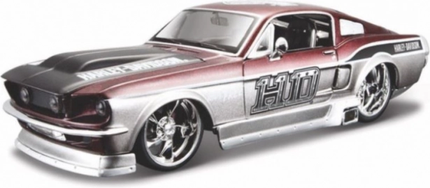 Sběratelský model auta FORD MUSTANG GT 1967 1:24 – licence HARLEY-DAVIDSON