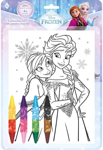 Omalovánkový set s oboustrannými voskovkami Frozen – Ledové království