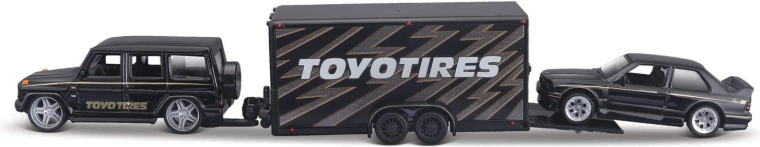 Maisto design team haulers Mercedes-Benz G-Class a 1988 BMW 3 Series M3 1:64
