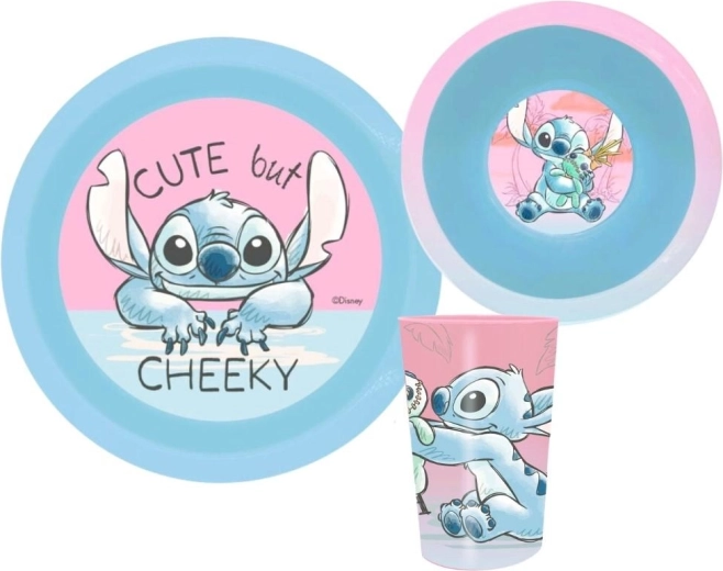 Plastová 3dílná jídelní sada Lilo a Stitch