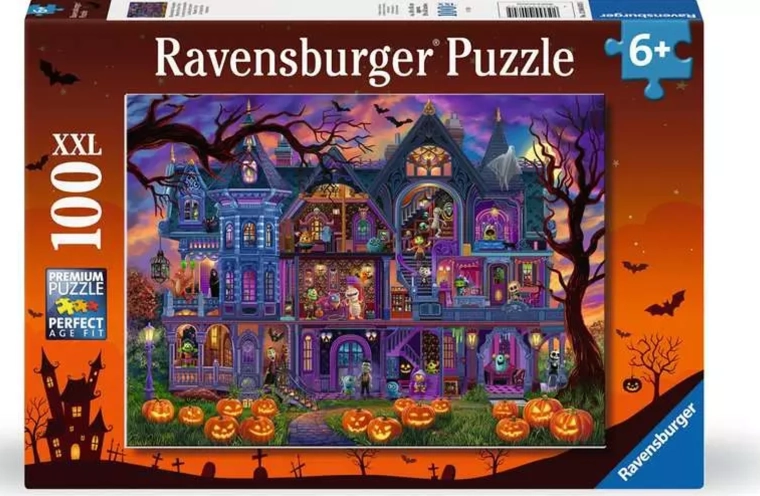 Ravensburger Puzzle párty ve strašidelném domě XXL 100 dílků