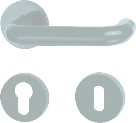 Interiérová dveřní klika se štítky, bílá plastová