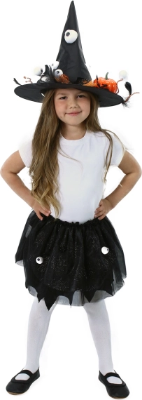 Dětský čarodějnický kostým s tutu sukní
