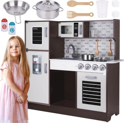 TOOKY TOY moderní dřevěná kuchyňka s příslušenstvím