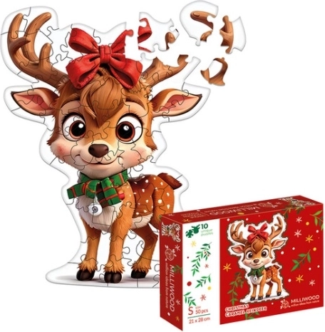 Dřevěné puzzle Karamelový sobík