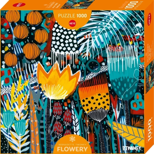 HEYE čtvercové puzzle Flowery: Tropické slunce 1000 dílků