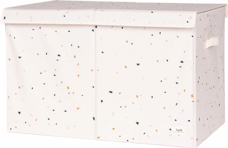3 Sprouts truhla na hračky recycled terrazzo/cream
