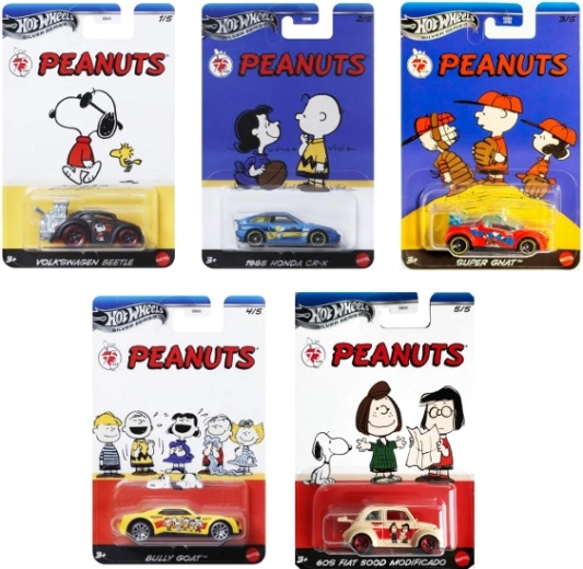 Kovové autíčko HOT WHEELS Silver Series 75 Years PEANUTS