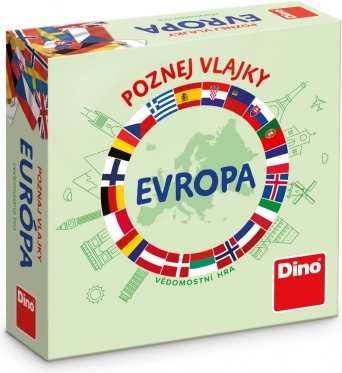 Dino Cestovní hra Poznej vlajky Evropy