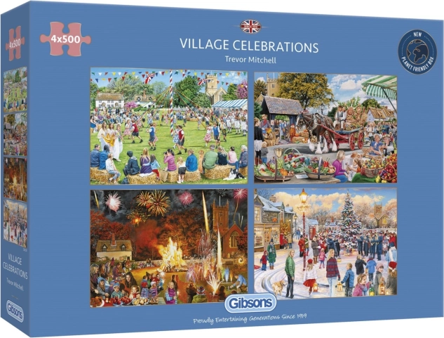Puzzle vesnické slavnosti 4×500 dílků