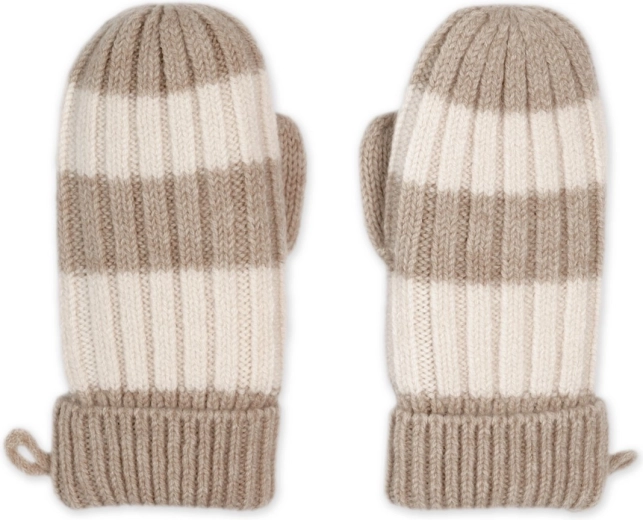 Lodger rukavice stripe merino béžové, vel. 1–2 roky - 1 kus