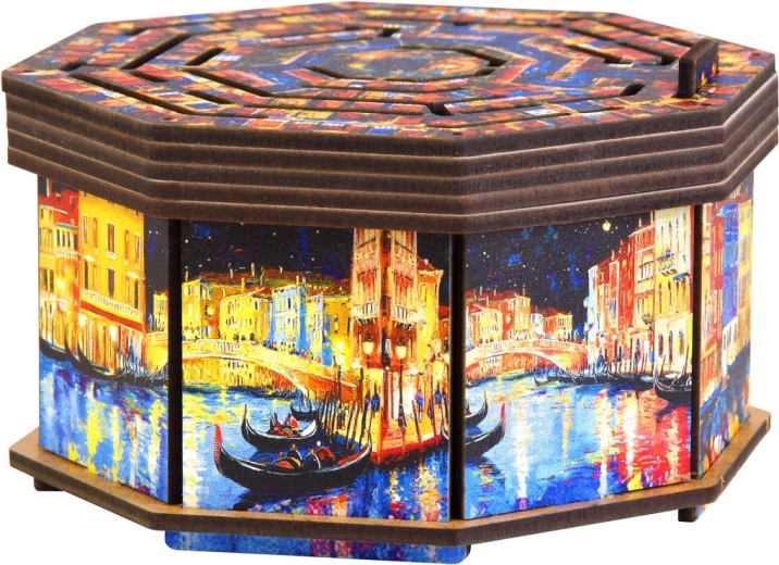 Dřevěný hlavolam EscapeWelt Art Secret Maze Box