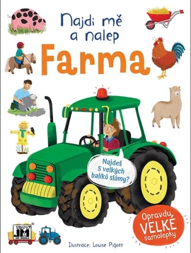 Najdi mě a nalep farma – samolepková knížka