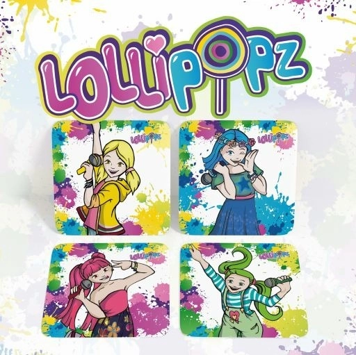 Sada korkových podtácků Lollipopz – 4 ks