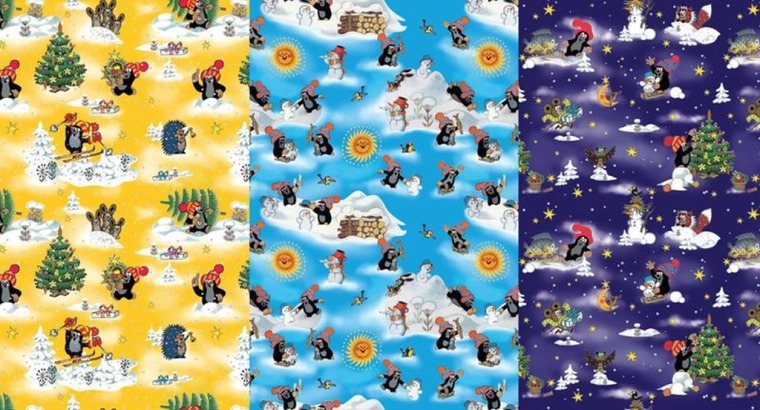 Balicí papír s motivem KRTEK 0,7 × 2 m, mix motivů