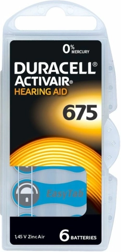 Baterie do naslouchadel DURACELL Activair 675, 6 ks
