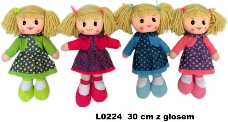 Plyšová panenka s hlasem 30 cm (mix 4 variant)