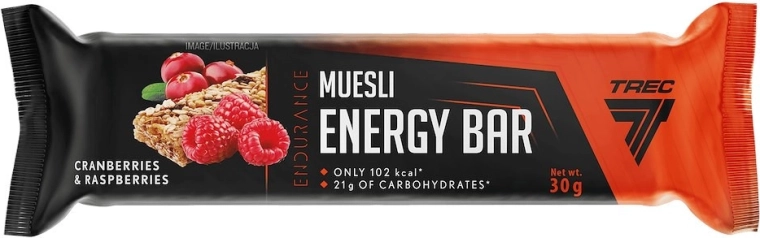 Trec energetická müsli tyčinka brusinka a malina 30 g