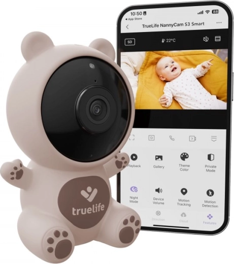 Chytrá videochůvička TrueLife NannyCam S3 Smart s Full HD a nočním viděním