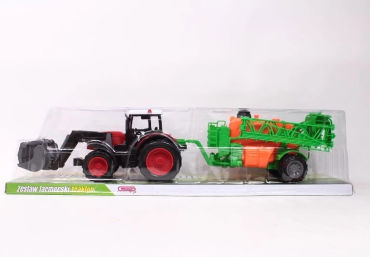 Traktor se zemědělským strojem (hračka)