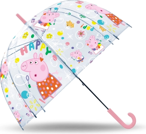 Průhledný dětský deštník PEPPA PIG 19"