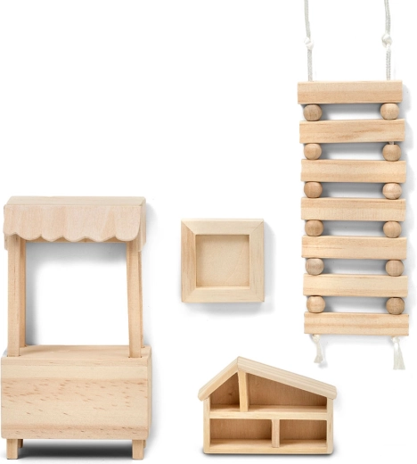 Lundby kreativní sada dřevěných doplňků pro domeček pro panenky (DIY)
