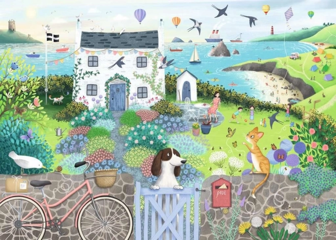 Ravensburger puzzle Chata na pobřeží 1000 dílků