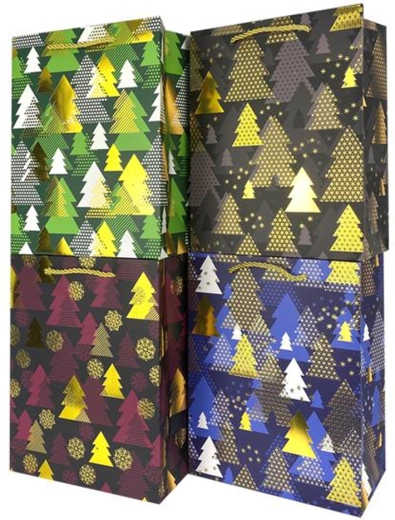 Vánoční papírová dárková taška 23 × 18 × 10 cm (mix motivů)