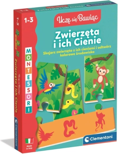 Zvířata a jejich stíny CLEMENTONI – vzdělávací hra pro nejmenší