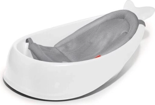 Skip Hop dětská vanička Moby 3 v 1 s ergonomickou podložkou bílá