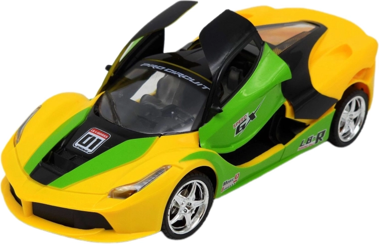 Dálkově ovládané sportovní auto s LED světly červené - 1 kus