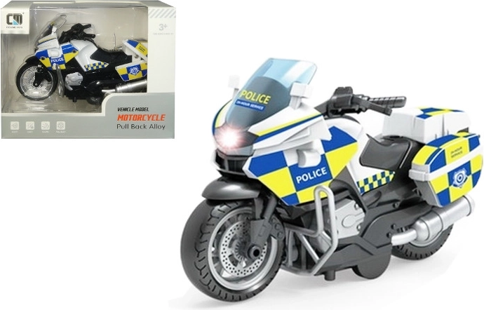 Policejní motocykl se světlem a zvukem