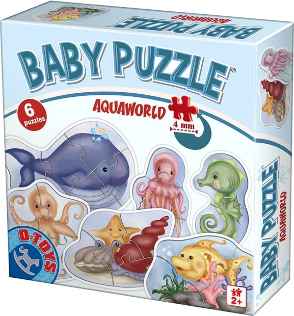 D-Toys baby puzzle Podmořský svět 6v1 (2–5 dílků)