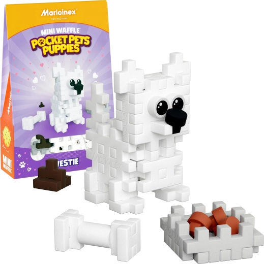 Stavebnice Mini Waffle Pocket Pets štěňata Westie – WEST HIGHLAND TERRIER