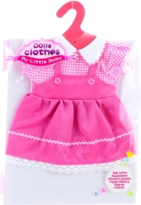 Růžové šatičky pro panenku 22 × 22 cm